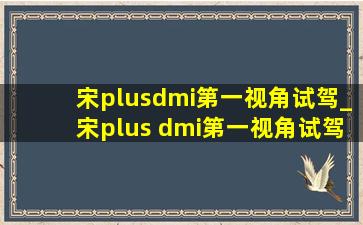 宋plusdmi第一视角试驾_宋plus dmi第一视角试驾夜间